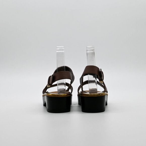 MARNI Twin Strap Slingback Platform Sandal Grey - Picture 5 of 7